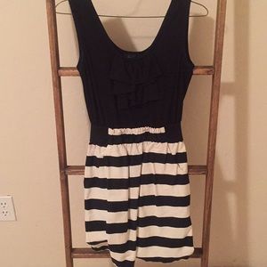 Black and cream striped dress